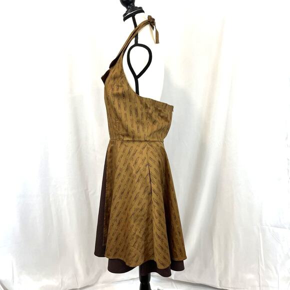 Dr Who brown cosplay 10th doctor regeneration sonic screwdriver halter dress - Picture 2 of 10